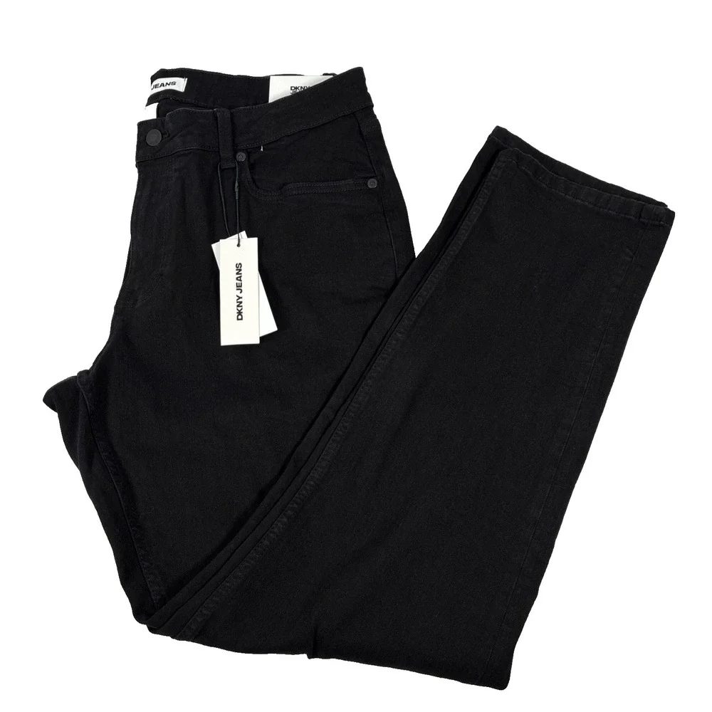 New Mens DKNY Jeans Bedford Slim Black Denim Size 36x32 NWT $79